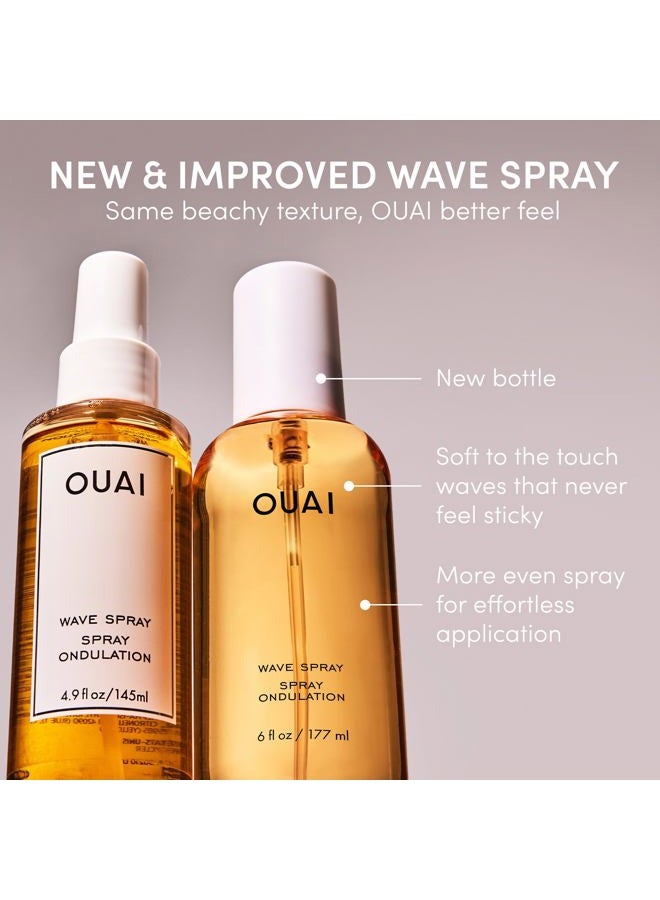 Ouai Travel Size Wave Spray - Texture Spray for Hair with Coconut Oil and Rice Protein - Adds Texture, Volume & Shine for Beach Waves - Paraben Free, Safe for Color & Keratin-Treated Hair (3 fl oz) - Image 5